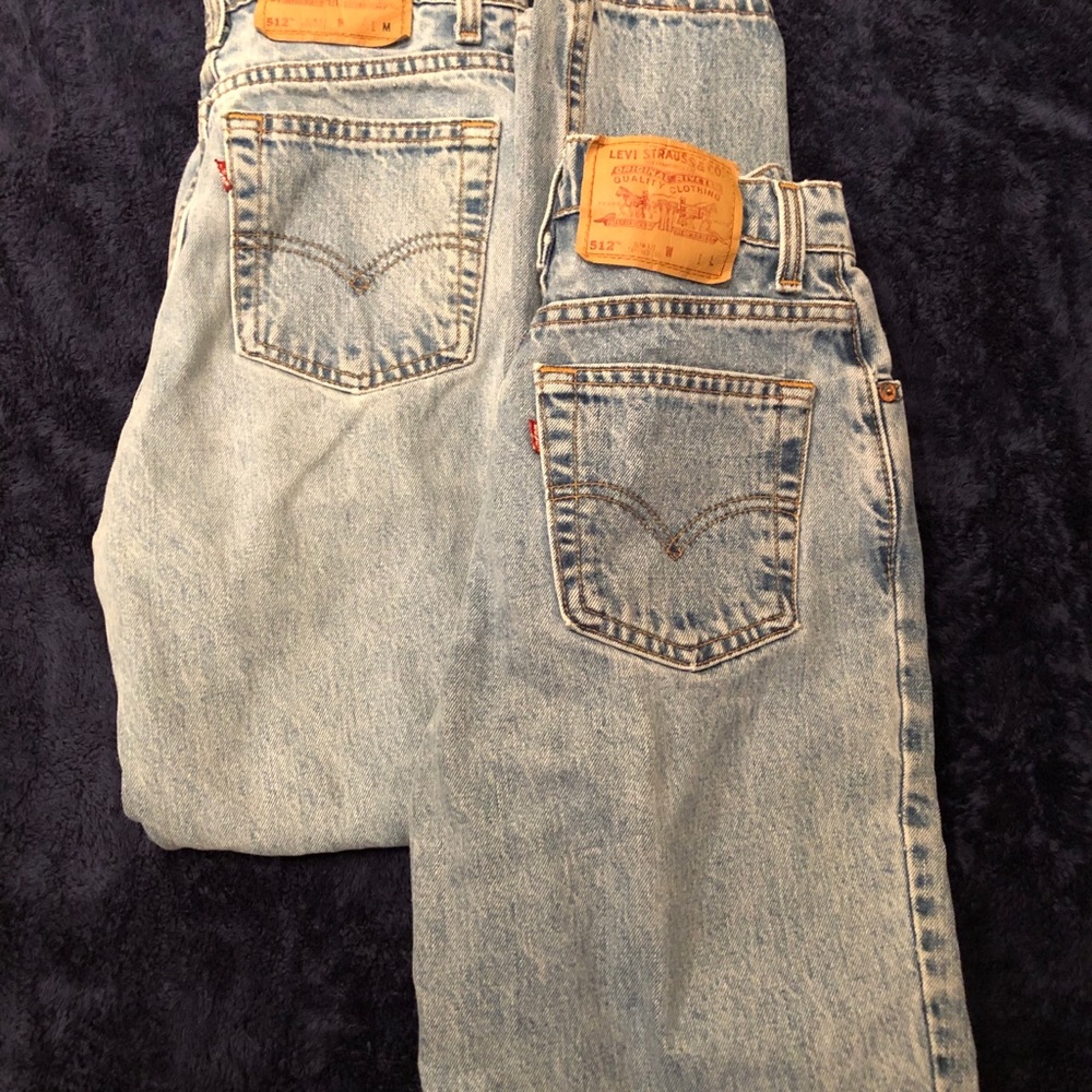 Two pair Levi’s 512 slim fit/tapered leg jeans